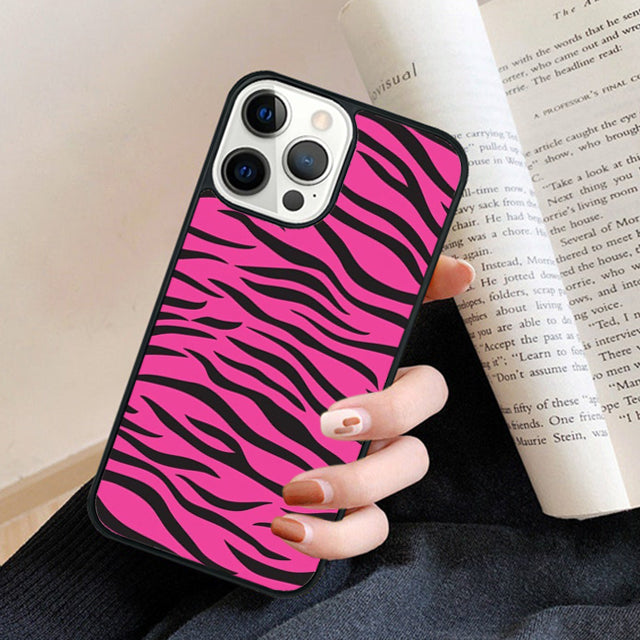 Premium Zebra Pattern Glitter iPhone Case | MagSafe Case with 360-Degree Protection & Camera Lens Cover for iPhone 16/15/14/13/12 Pro Max, Plus, Mini Cover | Armor Case & Bumper Cover Phone Case | High-Quality Protective Cover