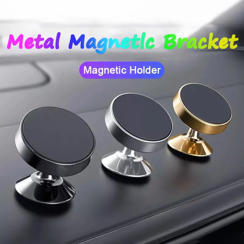 Luxury Magnetic Car Phone Holder: GPS Phone Mount for Smartphones, Apple iPhone, Samsung, iOS & Android, Xiaomi, Huawei, OnePlus