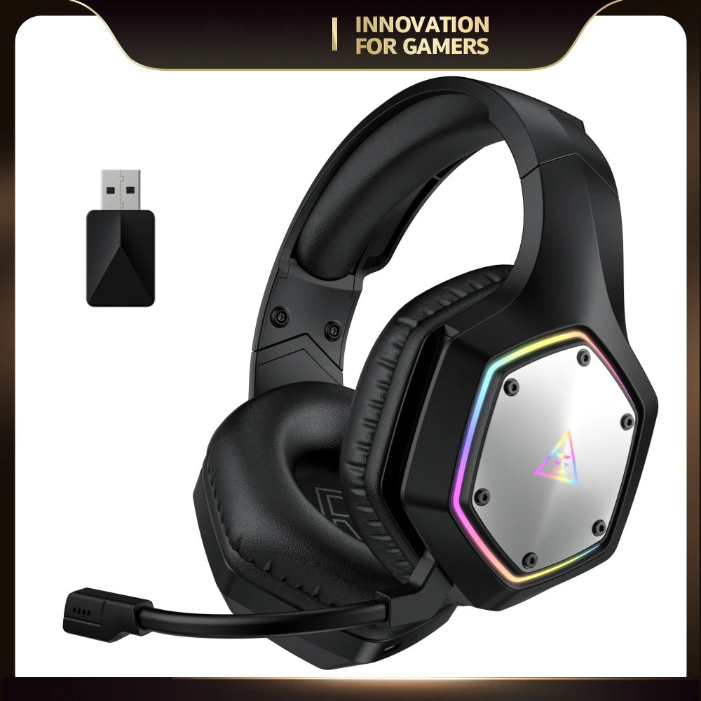 High-Quality Wireless 2.4 GHz Headphones E1000 WT: Surround Gaming Headset, Microphone, Low Latency, for PC/PS4/PS5/Xbox | Compatible with MacBook, Laptop, iPhone, Android, Samsung