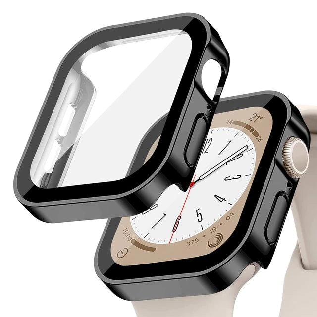 Premium Glass Case for Apple Watch Series 9/8/7/Ultra: 45mm, 41mm, 49mm, 44mm, 40mm | High-Quality Display Protection Case & Cover for iWatch 10/9/8/7/6/5/4/3/2/1 & Ultra 2/1, SE: 2024, 2023, 2022, 2021, 2020, 2019, 2018, 2017, 2016,