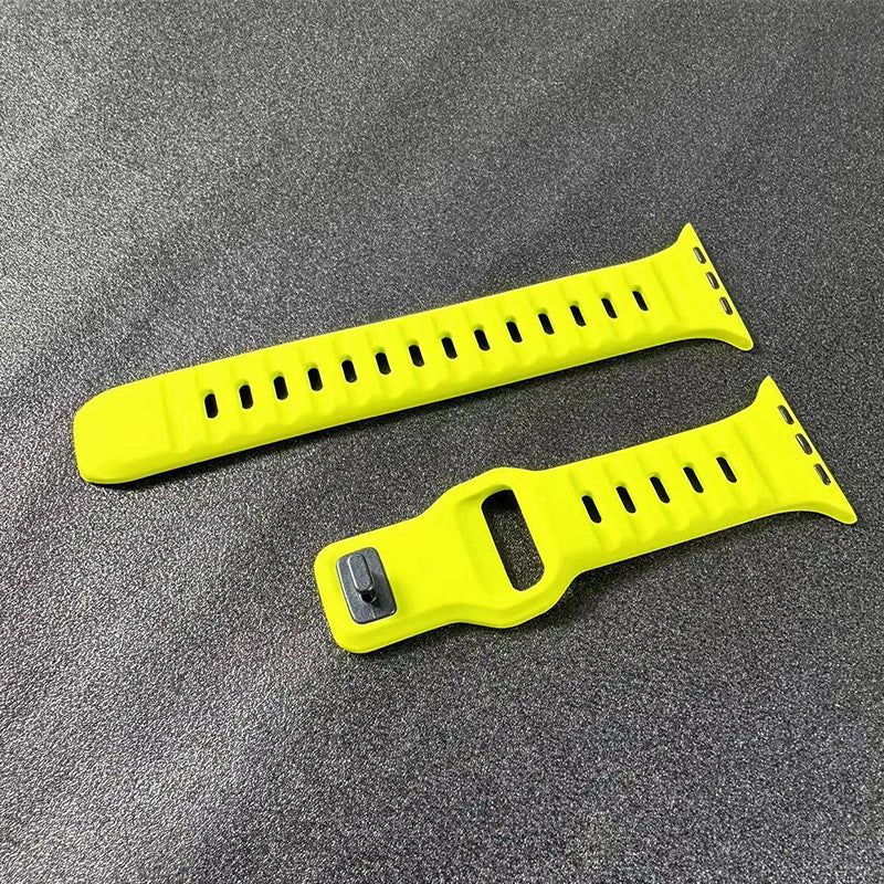 Premium Soft Silicone Band for Apple Watch 10/9/8/7/6/5/4/3/2/1 & Ultra 2/1, SE: 2024, 2023, 2022, 2021, 2020, 2019, 2018, 2017, 2016 | Elegant, Durable & Perfect Sport Bracelet for Every Size (49mm-38mm)