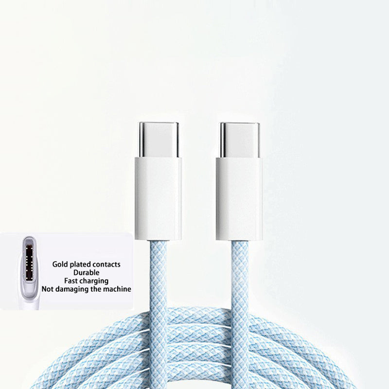 Premium USB-C Cable for Smartphones, Apple iPhone, Samsung, iOS & Android, PD 60W Fast Charging, iOS, Android, Huawei, Xiaomi, Samsung, Type-C Braided Cable Accessory