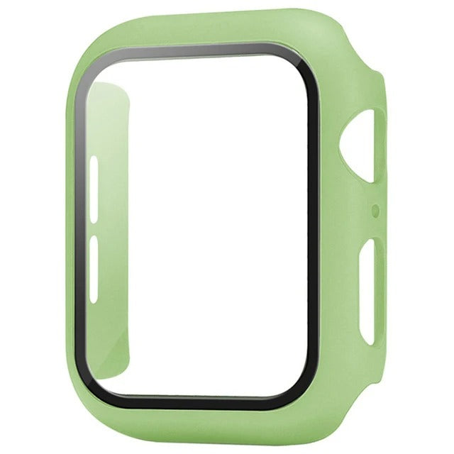 High-Quality Glass Cover Case for Apple Watch Series 10/9/8/7/6/5/4/3/2/1 & Ultra 2/1, SE: 2024, 2023, 2022, 2021, 2020, 2019, 2018, 2017, 2016 44mm, 40mm, 41mm, 45mm, 42mm, 38mm | Cover Display Protection Film Accessory