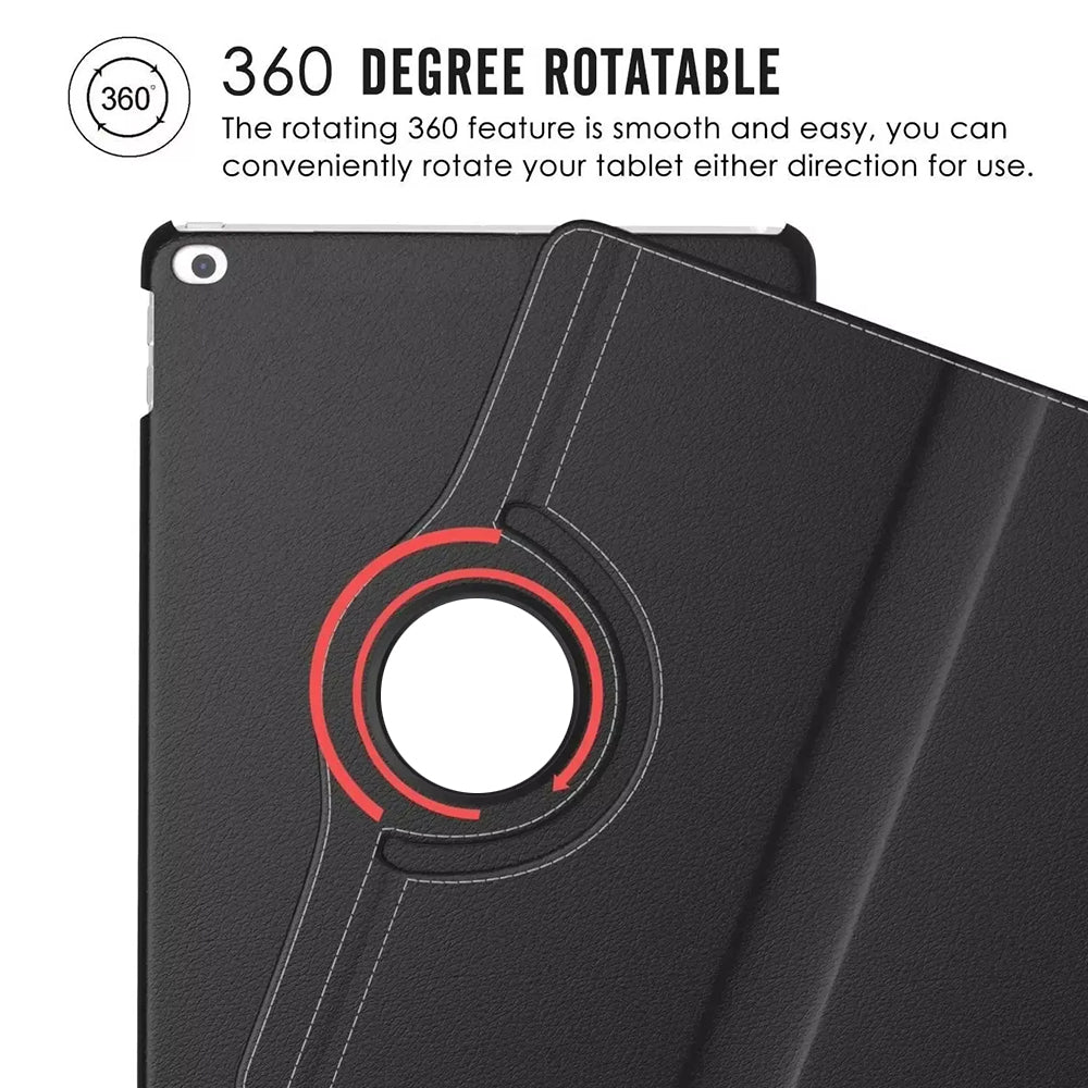 Premium iPad Smart Cover™ iPad/Pro/Air/Mini: 10/9/8/7/6/5/4/3 Series: - Stylish & Functional 360° Rotating Leather Tablet Case