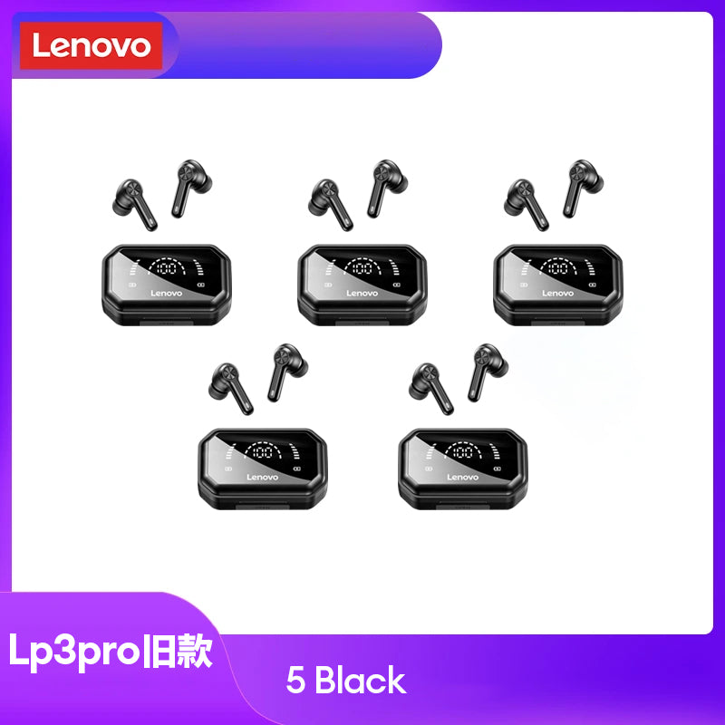 Premium Lenovo LP3 Pro Headphones TWS Bluetooth 5.0 Wireless HiFi Music Headset with Display & 1200mAh Battery for Gaming Earbuds | Limited Edition