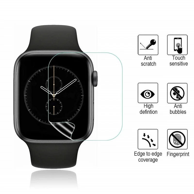 Screen Protector for Apple Watch 44mm 40mm 45mm 41mm 38mm 42mm iWatch | High-Quality HD Glass Film, Protective Film for Apple Watch Series  10/9/8/7/6/5/4/3/2/1 & Ultra 2/1, SE: 2024, 2023, 2022, 2021, 2020, 2019, 2018, 2017, 2016