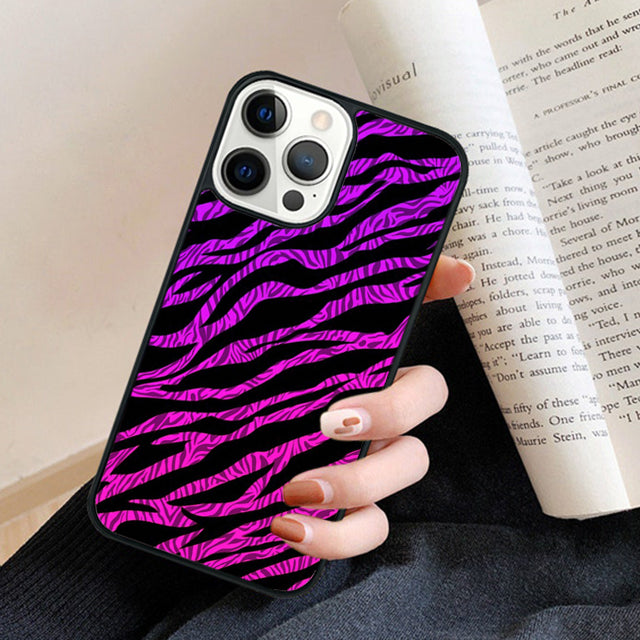 Premium Zebra Pattern Glitter iPhone Case | MagSafe Case with 360-Degree Protection & Camera Lens Cover for iPhone 16/15/14/13/12 Pro Max, Plus, Mini Cover | Armor Case & Bumper Cover Phone Case | High-Quality Protective Cover