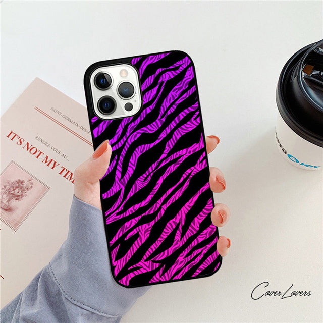 Premium Zebra Pattern Glitter iPhone Case | MagSafe Case with 360-Degree Protection & Camera Lens Cover for iPhone 16/15/14/13/12 Pro Max, Plus, Mini Cover | Armor Case & Bumper Cover Phone Case | High-Quality Protective Cover