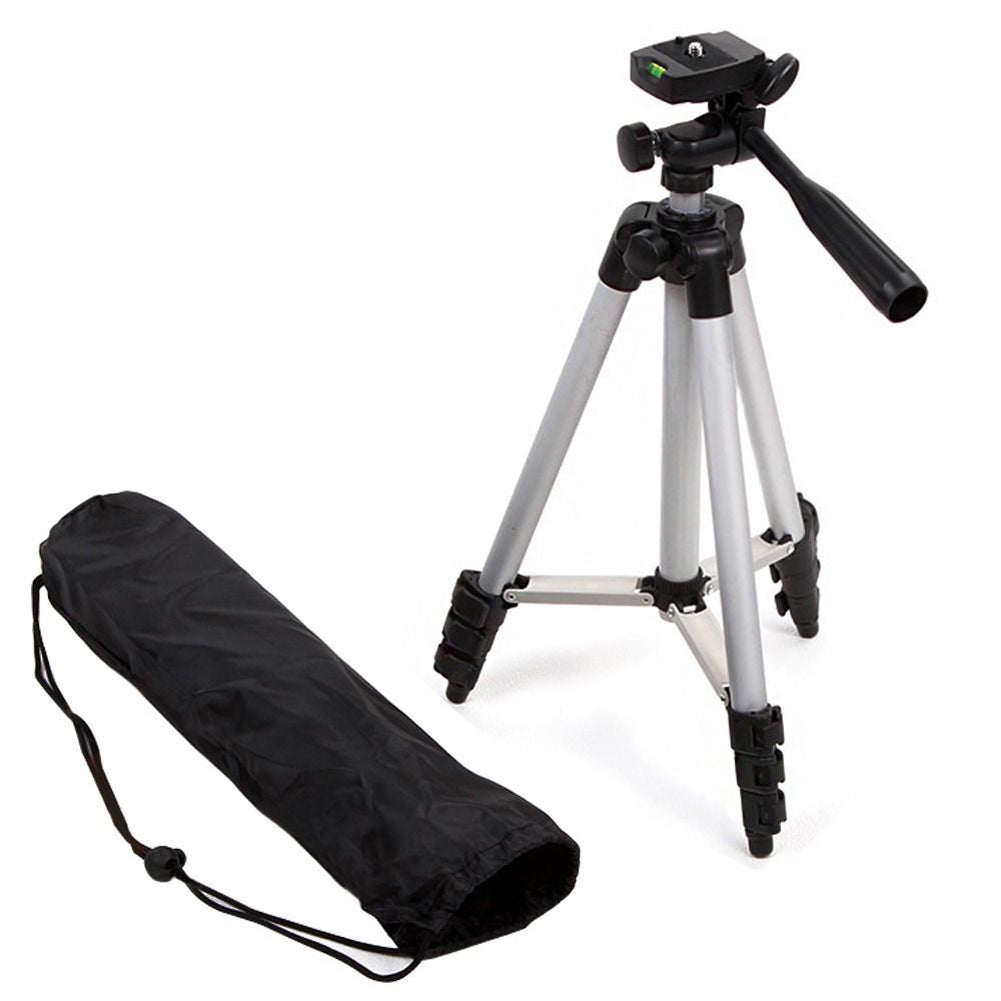 Professional Aluminum Travel Tripod, 140 cm for Videography & Photography: Quick Plate Mounting, Suitable for Smartphones, Apple iPhone 15/14/13/12/11 Pro Max/Plus/Mini, Samsung, Android, GoPro, Canon/Nikon DSLR/SLR