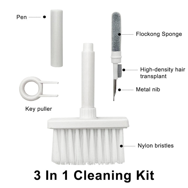 Premium 5-in-1 Cleaning Kit: Ideal for Smartphone, Laptop, Tablet, PC, Apple iPhone, iPad, MacBook, iOS, Android, Samsung Laptops, AirPods, Earbuds & Screens - Compatible with iOS, & Cameras