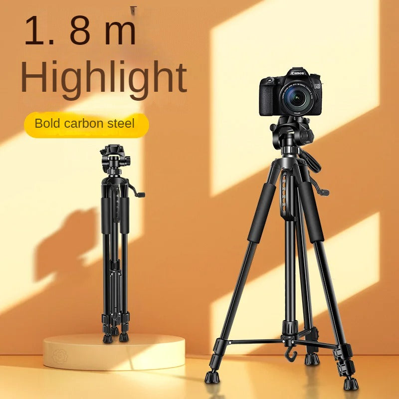 Professional Aluminum Travel Tripod, 140 cm for Videography & Photography: Quick Plate Mounting, Suitable for Smartphones, Apple iPhone 15/14/13/12/11 Pro Max/Plus/Mini, GoPro, Canon/Nikon DSLR/SLR