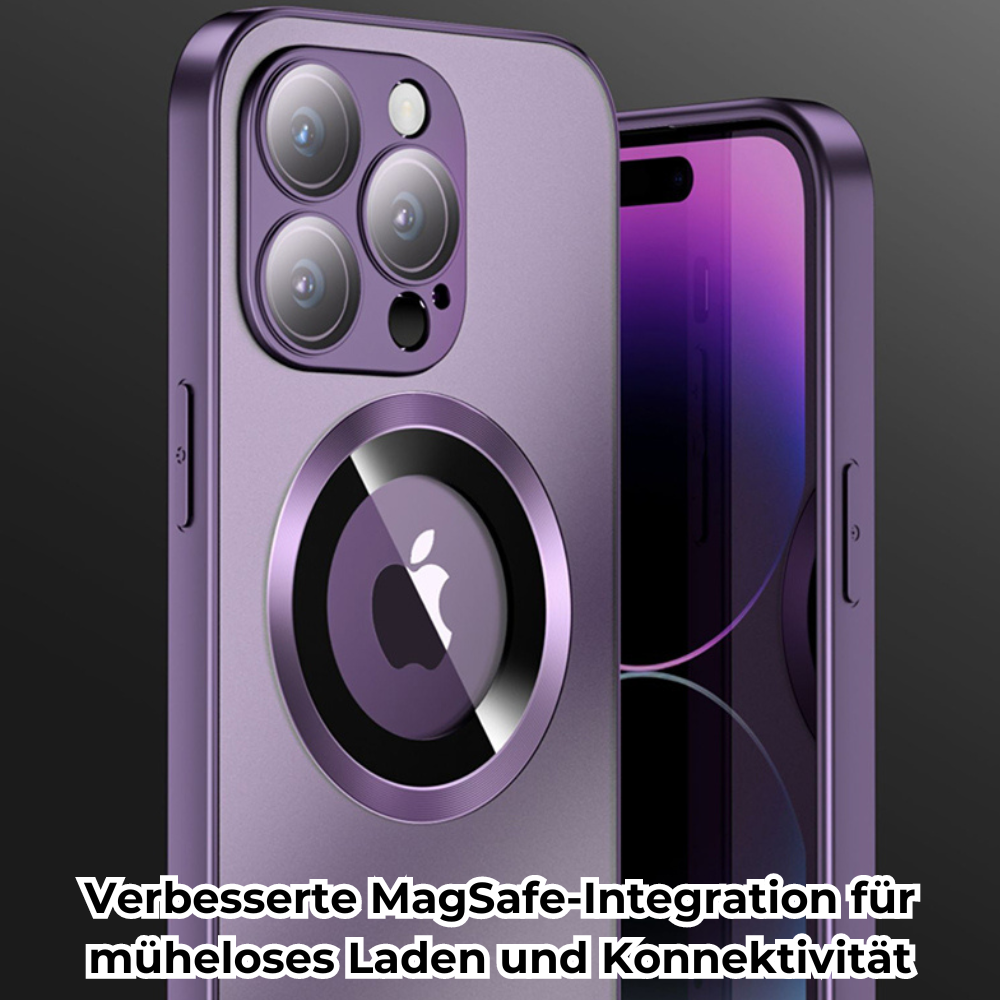 Hochwertige Matte Magnetische iPhone-Hülle mit MagSafe Case für Apple iPhone 17/17 Air, 16/16e, 15, 14, 13 Pro Max Plus | Glasobjektiv-Kameraschutzabdeckung, Panzer-Schutzhülle, Stoßfest und Stilvolle Handyhülle | Tasche in limitierter Auflage