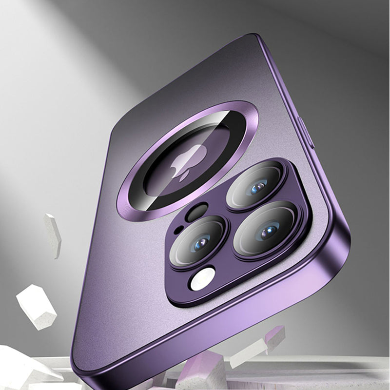 Hochwertige Matte Magnetische iPhone-Hülle mit MagSafe Case für Apple iPhone 17/17 Air, 16/16e, 15, 14, 13 Pro Max Plus | Glasobjektiv-Kameraschutzabdeckung, Panzer-Schutzhülle, Stoßfest und Stilvolle Handyhülle | Tasche in limitierter Auflage