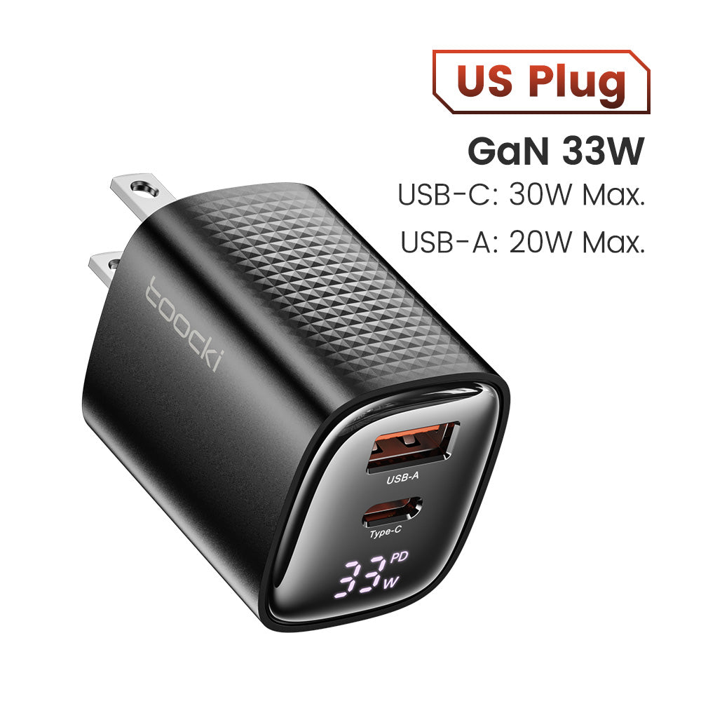 Premium Tech GaN USB Type C Charger 65W 45W PPS PD QC 4.0 | Fast Charger for Smartphones, Apple iPhone, Samsung, iOS & Android MacBook, Laptop, iPad, AirPods, Tablet, iOS,