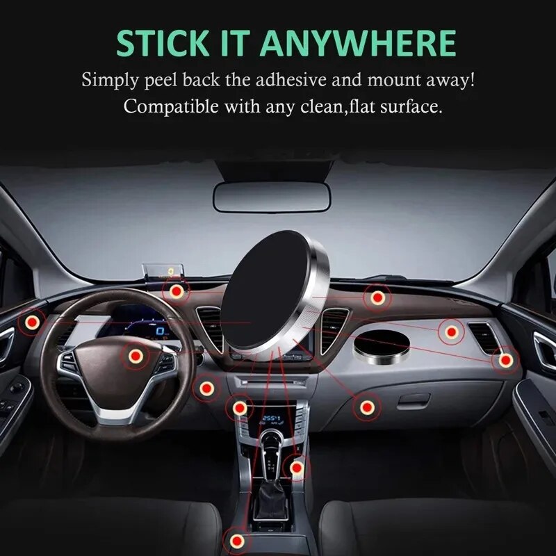 Professional Magnetic Universal Car Phone Holder, Premium Dashboard & Wall Magnet, Compatible with Smartphones, Apple iPhone, Samsung, iOS &amp; Android Huawei & Android