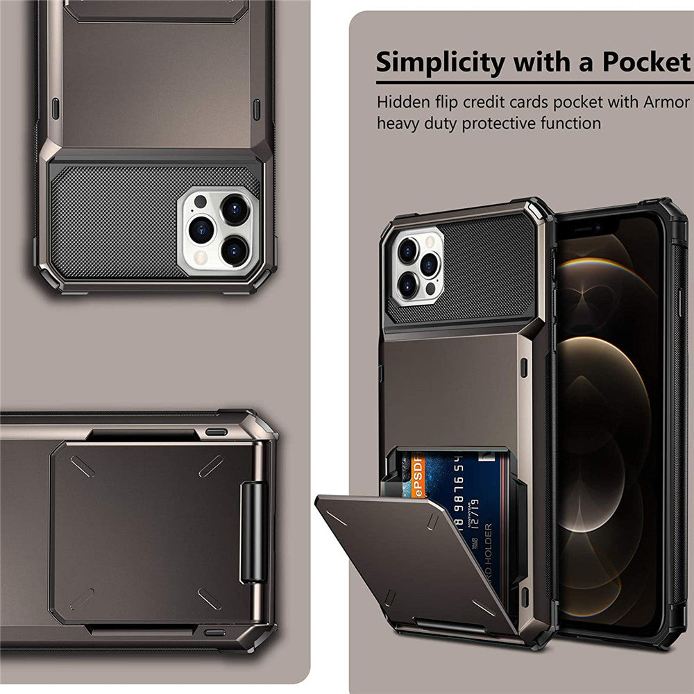 Hochwertige Brieftasche mit 4-Karten-Steckplatz und Kreditkartenhalter Abdeckung iPhone Hülle