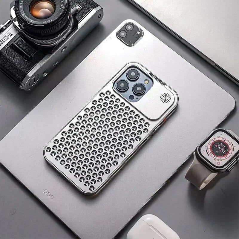 Premium Aluminium Apple iPhone Hülle | Luxus Case Metall Cover Stoßfest, Handyschutzhülle MagSafe 12/13/14/15 Pro Max Plus