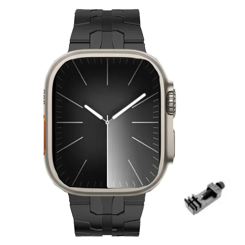 Luxus Apple Watch Armband 41mm 45mm 40mm 44mm - Herren Business Edelstahl-Armband für iWatch Serie 9 8 7 6 SE 5 4 | Erstklassiges Design - Phone Heaven Zone