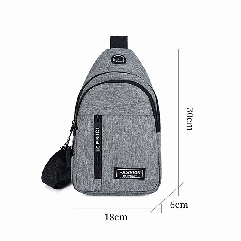 High-Quality New Multifunction Chest Bag 2024: Men's Fashion Trend made of Oxford Fabric, Korean Style, Casual and Waterproof MacBook Air/Pro/M3/M2/M1: 16,14,13-inch | 2024/2023/2022/2020 Series