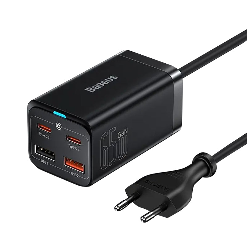 Premium 65 W Gan Ladegerät Desktop Schnellladestation | 4-in-1 Laptop & Handy Adapter für Apple iPhone 15 14 13 12 11