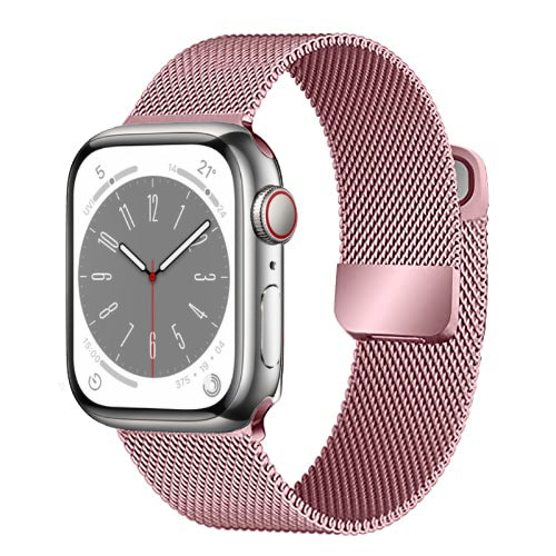 Milanese Loop Armband für Apple Watch Ultra 9 8 7 6 5 4 SE, 45mm 49mm 44mm 41mm 40mm | Premium Metall Magnetisches Armband, Doppelprofil für iWatch 3 42mm - Phone Heaven Zone