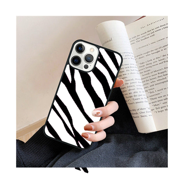 Premium Zebra Pattern Glitter iPhone Case | MagSafe Case with 360-Degree Protection & Camera Lens Cover for iPhone 16/15/14/13/12 Pro Max, Plus, Mini Cover | Armor Case & Bumper Cover Phone Case | High-Quality Protective Cover