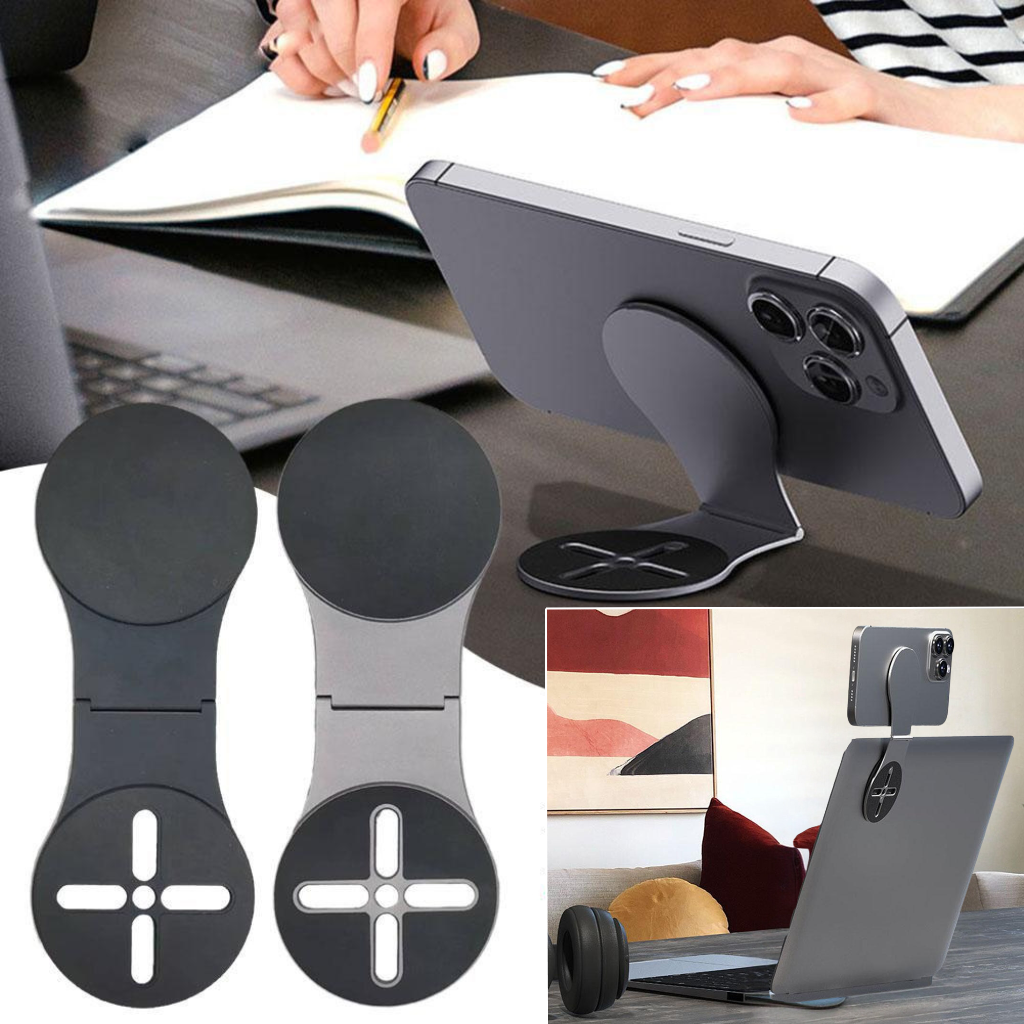 Luxus Magsafe Stand Autohalter, Laptop Seitenhalterung, Telefonhalter, Desktop Magnet Halterung für Auto Modell Y 3 Laptop