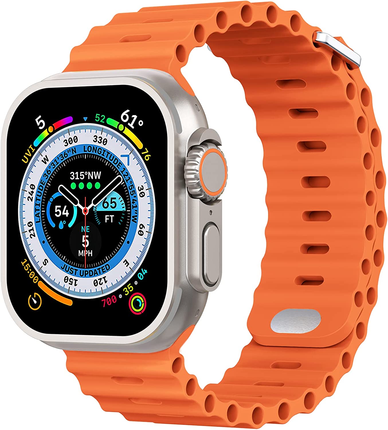 Ocean Strap Handgelenk Armband für Apple Watch | Weiches Premium Silikonarmband - Ultra 49mm bis 38mm & iWatch