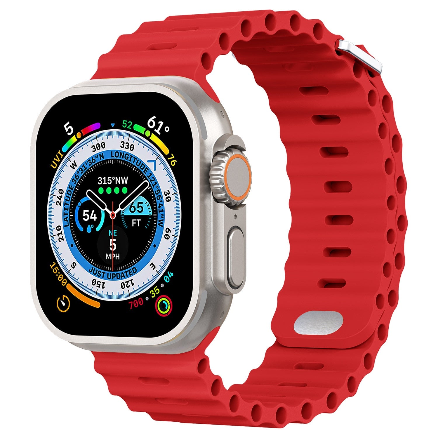 Ocean Strap Handgelenk Armband für Apple Watch | Weiches Premium Silikonarmband - Ultra 49mm bis 38mm & iWatch