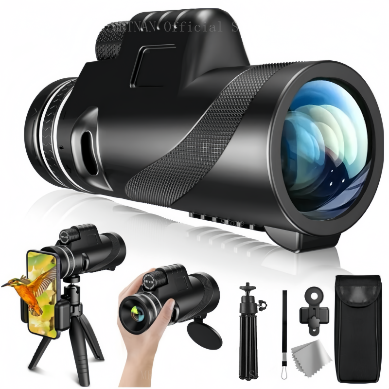 High-Quality Portable Zoom HD 5000m Telescope, Foldable, for Long Distances | Professional Mini Telescope, Powerful: Hunting, Sports, Outdoor, Camping, Travel | Smartphones, Apple iPhone, Samsung, iOS &amp; Android 