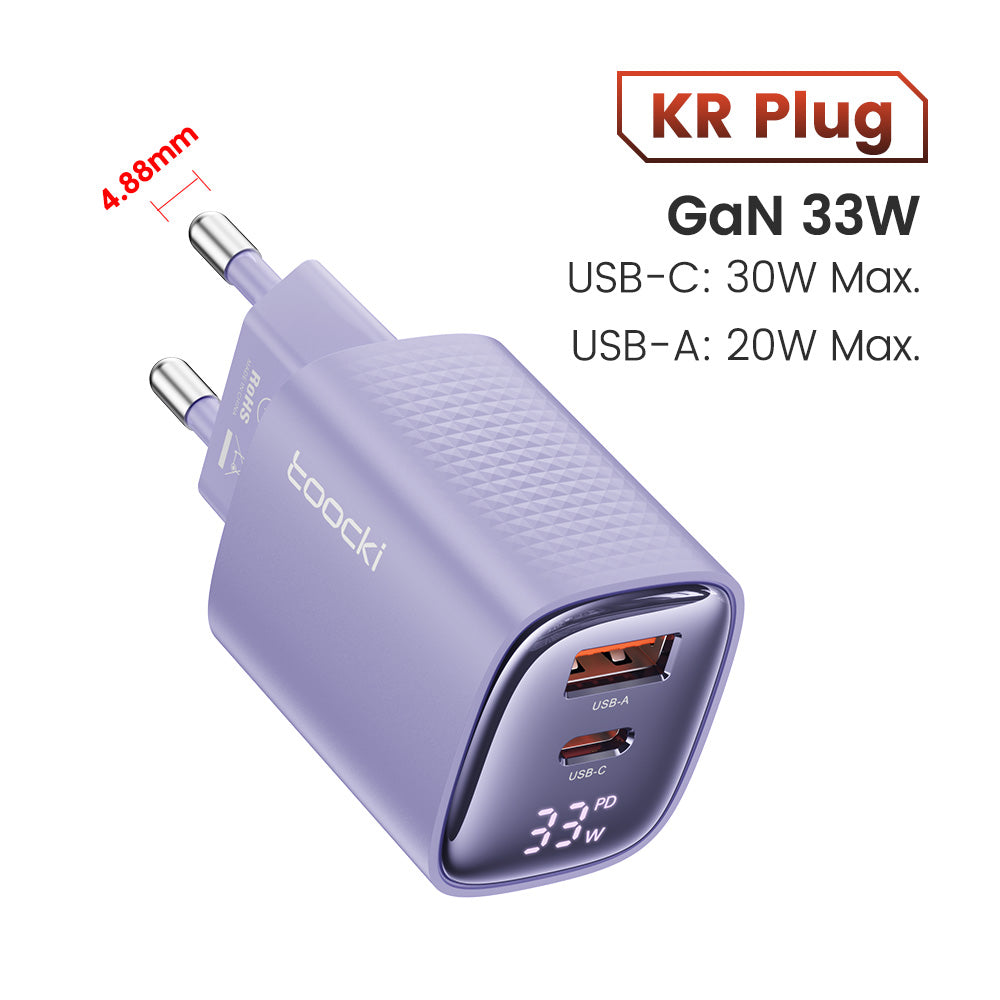 Premium Tech GaN USB Type C Charger 65W 45W PPS PD QC 4.0 | Fast Charger for Smartphones, Apple iPhone, Samsung, iOS & Android MacBook, Laptop, iPad, AirPods, Tablet, iOS,