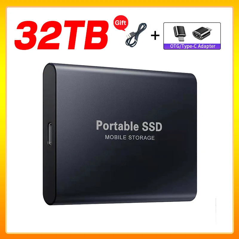 Tragbare externe Festplatte 1TB/2TB/32/64 USB 3.1 - Prämie Hochgeschwindigkeits-SSD 500g für Laptops, Mac und PCs