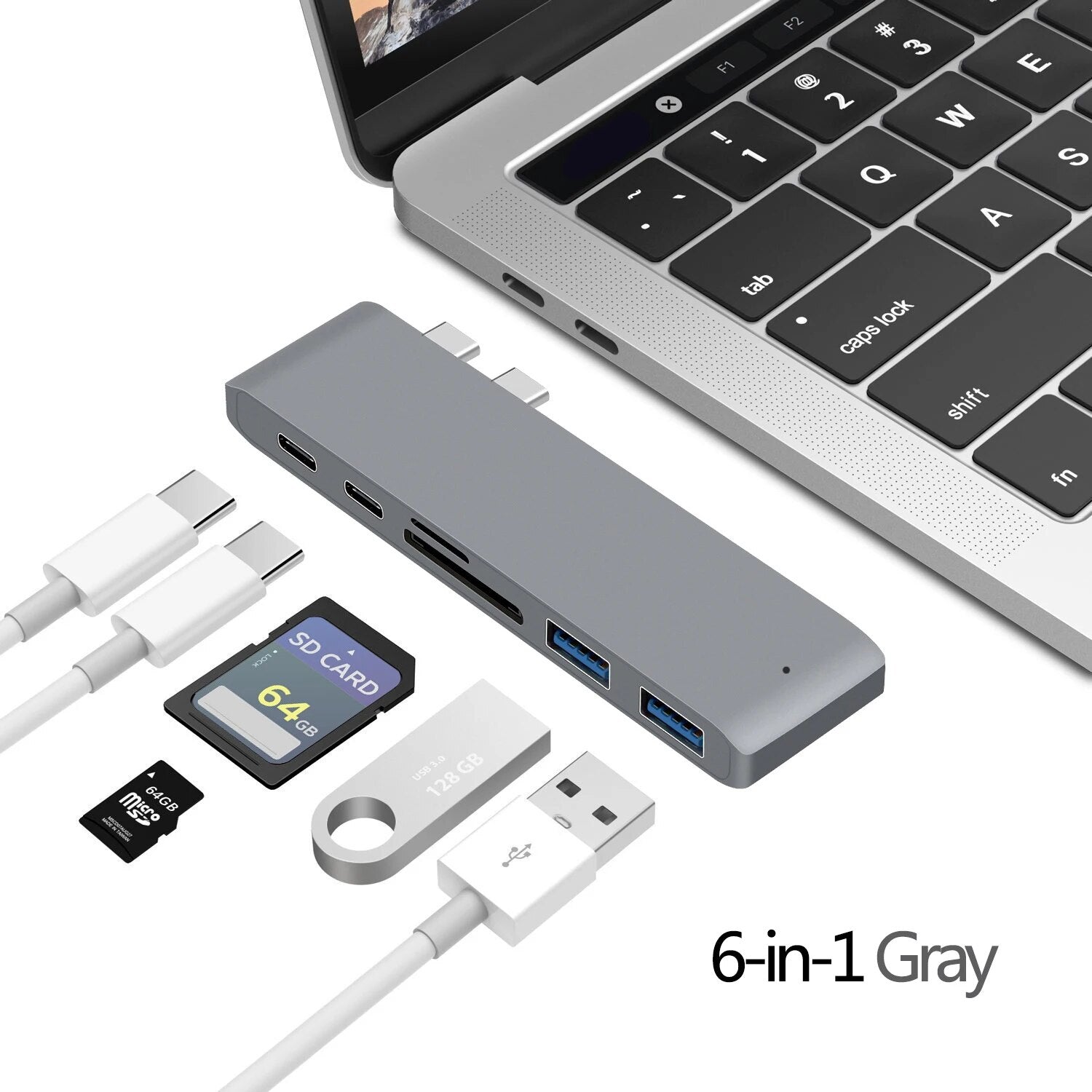 Premium USB 3.1 Typ-C Hub zu HDMI Adapter 4k Thunderbolt 3 USB C Hub 3.0  | MacBook Air Pro M3 M2 M1 Chip Erweitern Sie Ihre