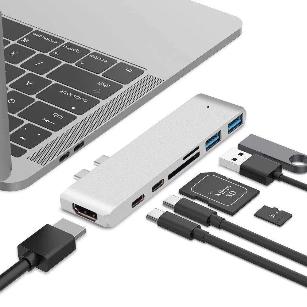 Premium USB 3.1 Typ-C Hub zu HDMI Adapter 4k Thunderbolt 3 USB C Hub 3.0  | MacBook Air Pro M3 M2 M1 Chip Erweitern Sie Ihre