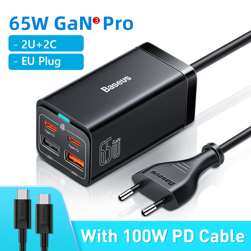 Premium 100W GaN3 Pro USB Charger Desktop Station - Type C PD QC Quick Charge 4.0 3.0 Fast Charging Smartphones, Apple iPhone, Samsung, iOS & Android