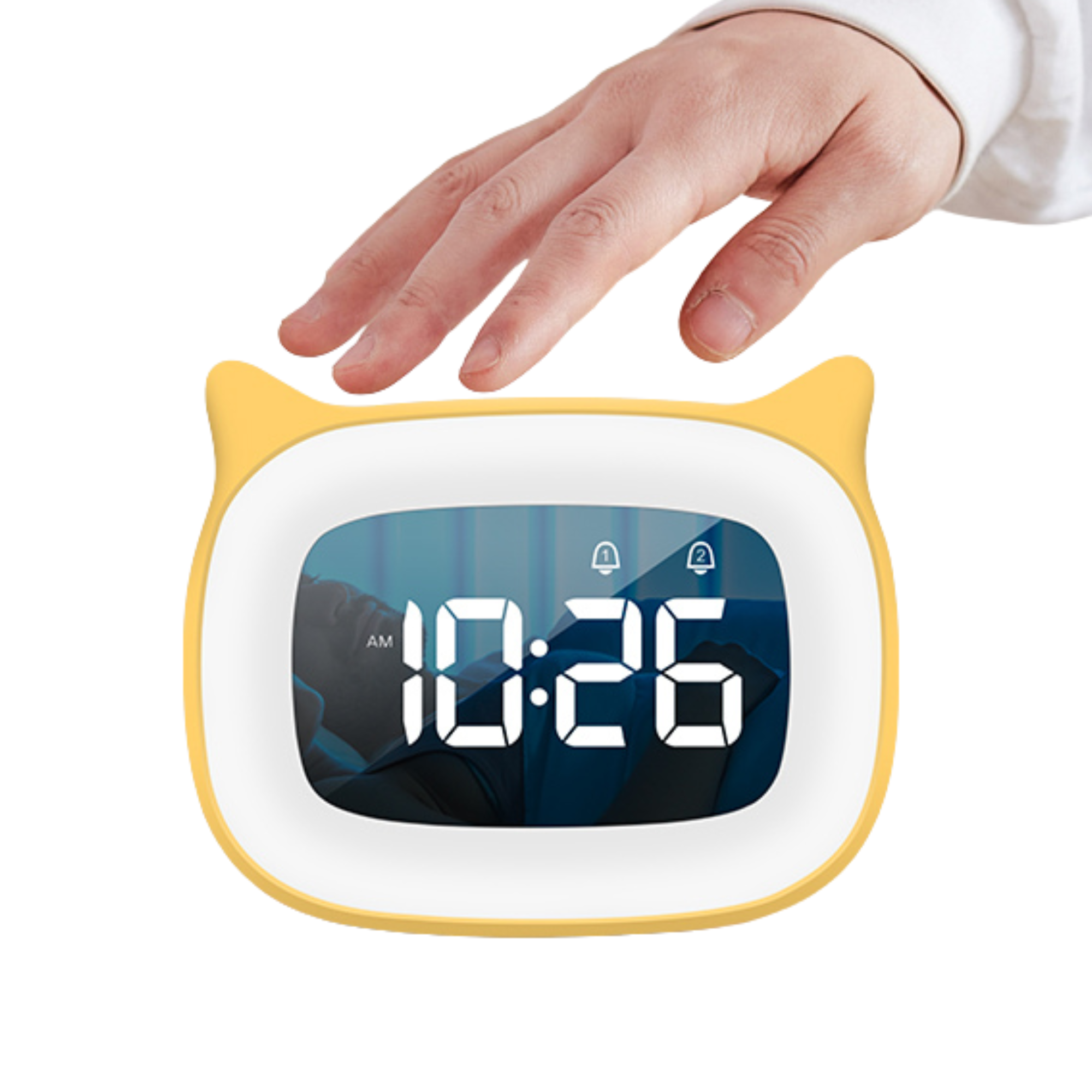 Premium Wiederaufladbarer Digitaler Wecker mit Nachtlicht Touch Snooze Always-On Display Desktop Tischuhr 12/24h Dual Alarm