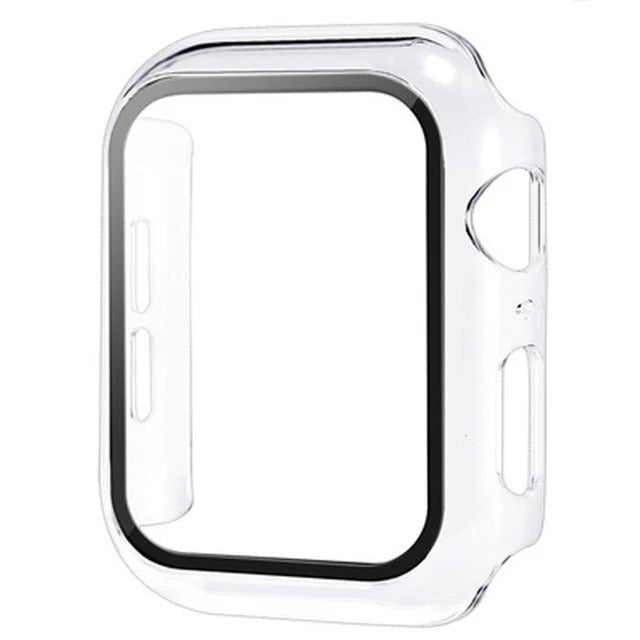 High-Quality Glass Cover Case for Apple Watch Series 10/9/8/7/6/5/4/3/2/1 & Ultra 2/1, SE: 2024, 2023, 2022, 2021, 2020, 2019, 2018, 2017, 2016 44mm, 40mm, 41mm, 45mm, 42mm, 38mm | Cover Display Protection Film Accessory