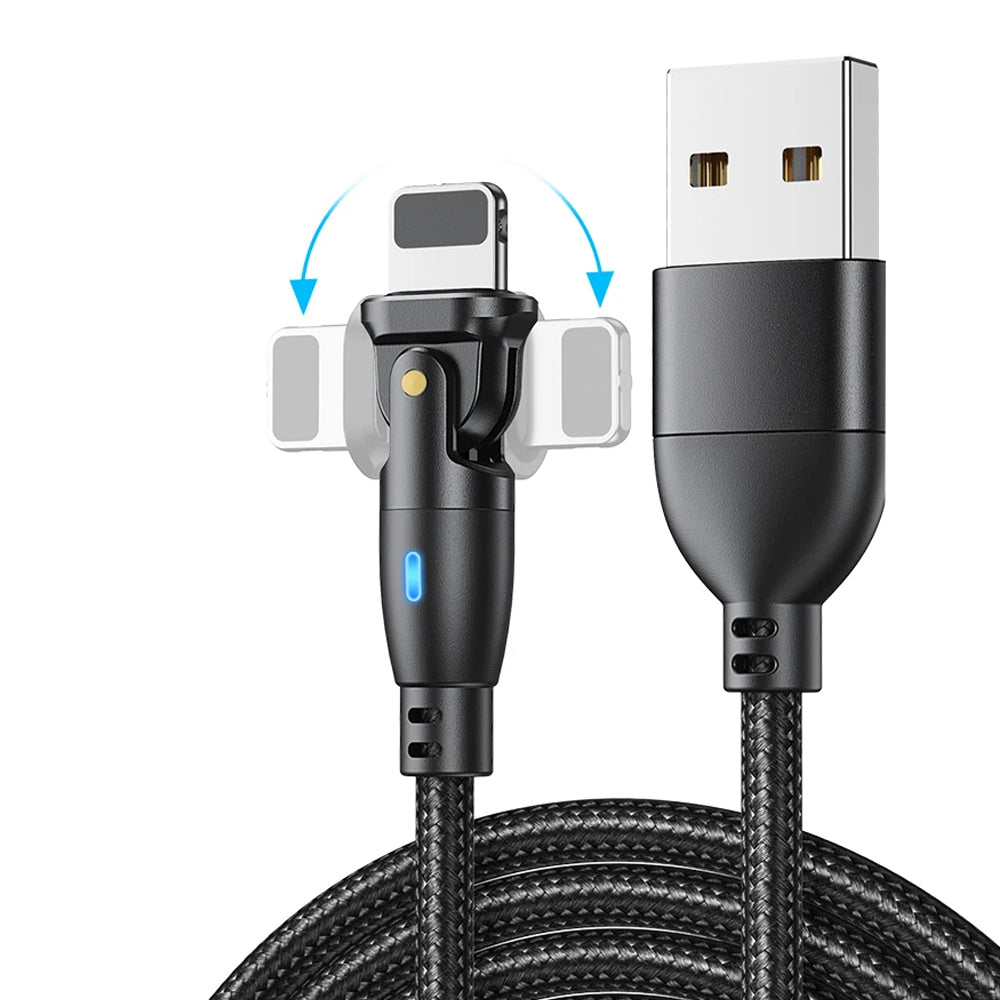 High Durability & Premium 3A Schnellladekabel Typ C für Samsung 180 Rotation Apple iPhone Kabel Micro USB Ladegerät Datenkabel für Xiaomi Realme - Phone Heaven Zone