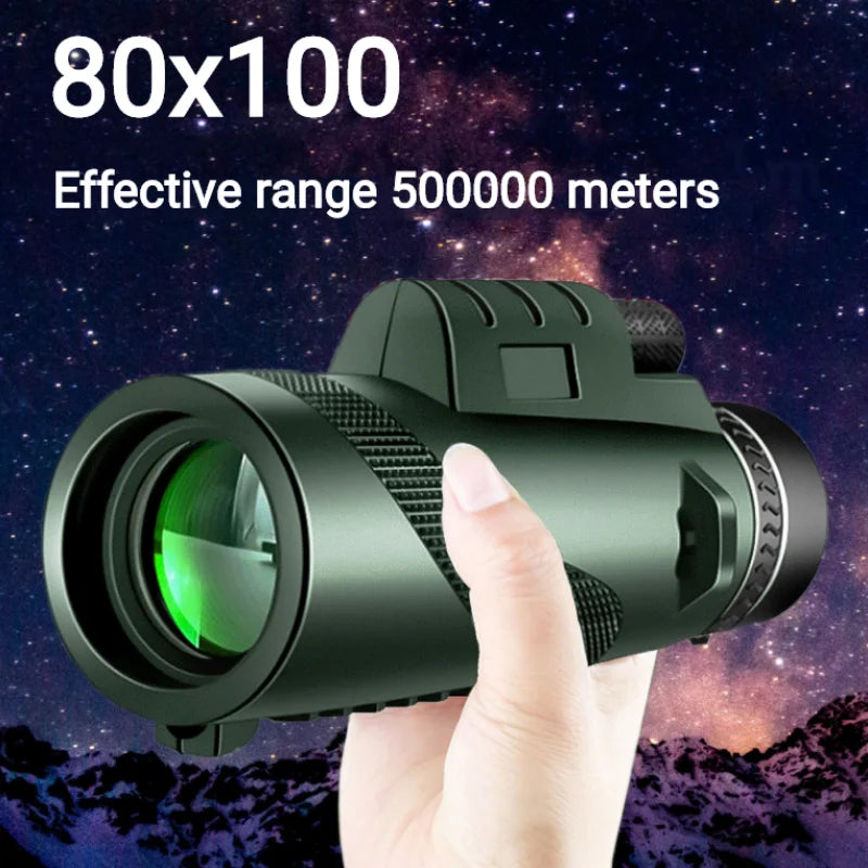 High-Quality Portable Zoom HD 5000m Telescope, Foldable, for Long Distances | Professional Mini Telescope, Powerful: Hunting, Sports, Outdoor, Camping, Travel | Smartphones, Apple iPhone, Samsung, iOS & Android