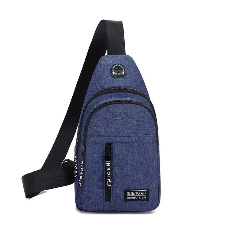 High-Quality New Multifunction Chest Bag 2024: Men's Fashion Trend made of Oxford Fabric, Korean Style, Casual and Waterproof MacBook Air/Pro/M3/M2/M1: 16,14,13-inch | 2024/2023/2022/2020 Series