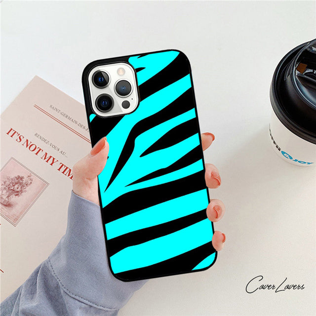 Premium Zebra Pattern Glitter iPhone Case | MagSafe Case with 360-Degree Protection & Camera Lens Cover for iPhone 16/15/14/13/12 Pro Max, Plus, Mini Cover | Armor Case & Bumper Cover Phone Case | High-Quality Protective Cover