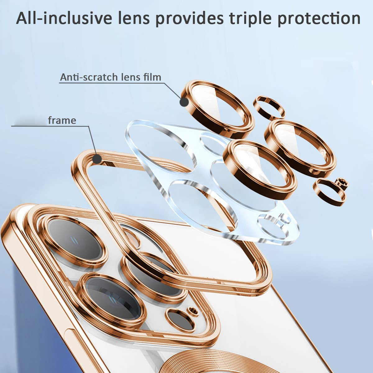 Luxury Ultra-Thin iPhone Case with MagSafe: 360° Full Metal and Glass Protection, Magnetic Adsorption | Shockproof with Glass Lens Camera Protection | Stylish Phone Cover for Apple iPhone 16/15/14/13/12 Pro Max, Plus, Mini