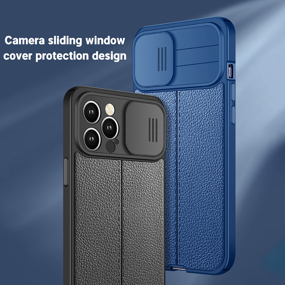 Premium Camera Slider Lens with Luxurious Leather Texture iPhone Case | MagSafe Case with Full Protection and Camera Lens Cover for Apple iPhone 16/15/14/13/12 Pro Max Plus Mini | Heavy Duty Phone Case | Premium Protective Case