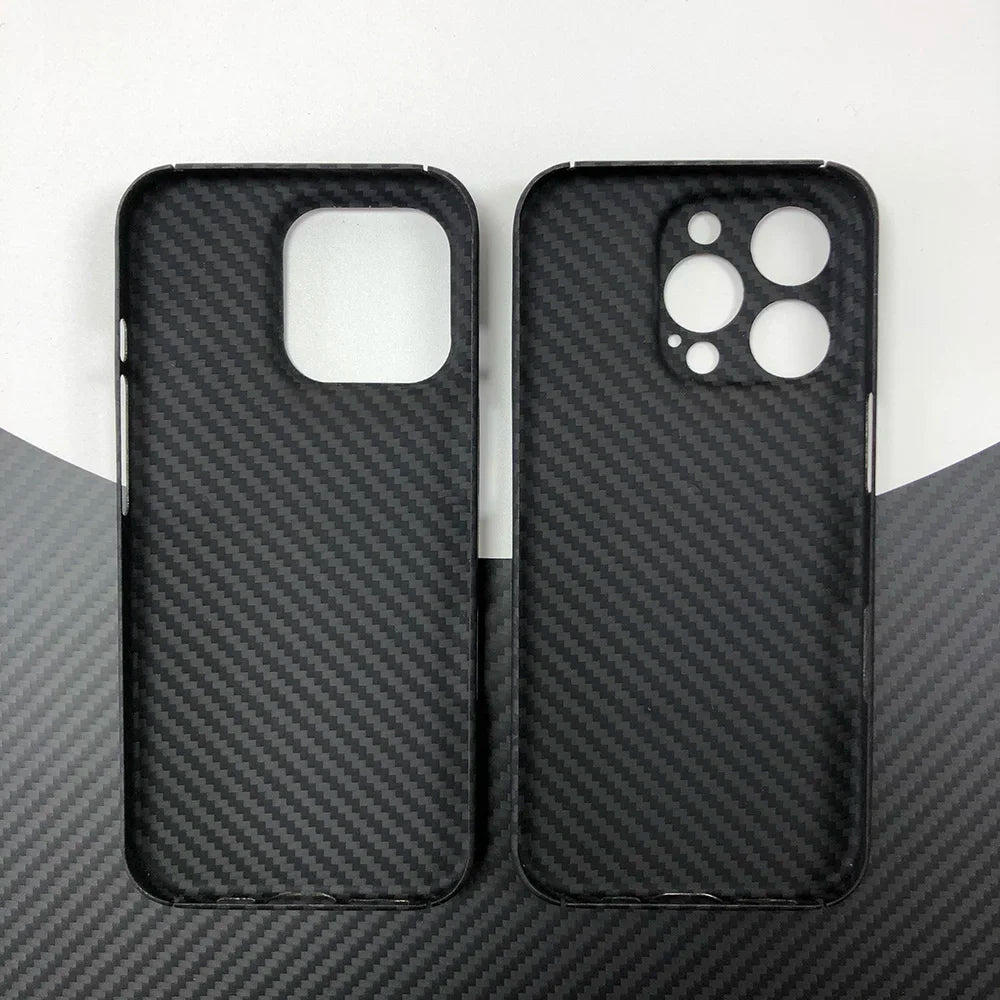 Carbon Fiber Texture High-Quality Soft TPU Material | Lightweight Waterproof Anti-Fingerprint and Anti-Scratch iPhone 16/15/14/13/12 Pro Max Plus Mini Case and Camera Protection