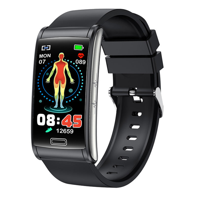 Hochwertiges, nicht-invasives Blutzucker-EKG + PPG Gesundheits-Smart-Armband | IP68 Wasserdichte Sport-Smartwatch für Männer mit Blutzuckermessung