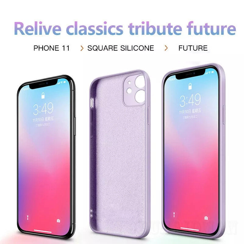 Square Liquid Silicone Case for Apple iPhone 16/15/14/13/12 Pro Max Plus Mini | Premium Shockproof, Magnetic, Magsafe & Camera Protection