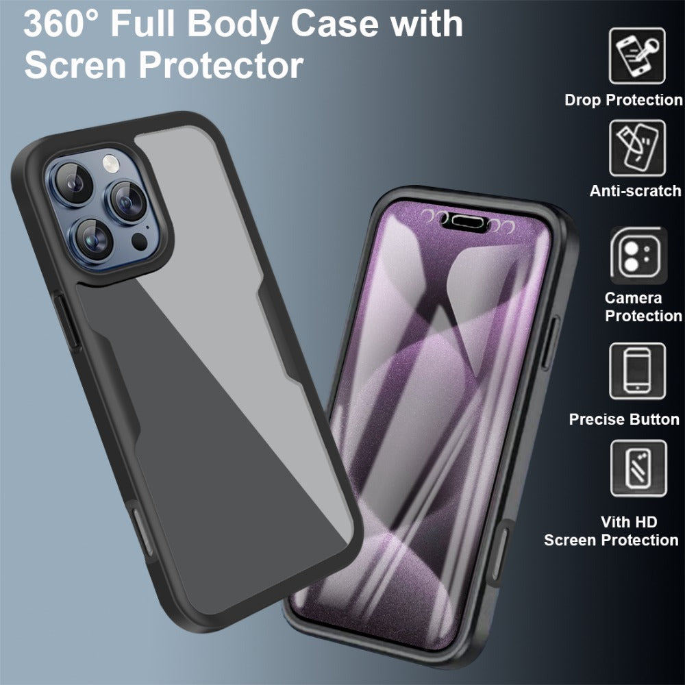 High-Quality Transparent 360-Degree Silicone Protection iPhone Case with MagSafe | 360-Degree Protection and Camera Lens Cover for Apple iPhone 16/15/14/13/12 Pro Max, Plus, Mini Cover | Armor Case and Bumper Cover | Premium Phone Case