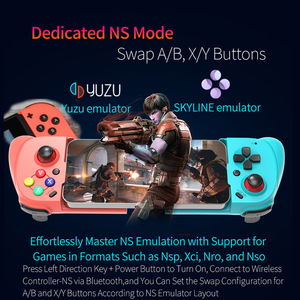 High-Quality Android Gamepad for Smartphone, Laptop, Tablet, PC, Apple iPhone, iPad, MacBook, iOS, Android, Samsung Wireless Bluetooth Phone, Directly Connected with Gamepad | Limited Edition