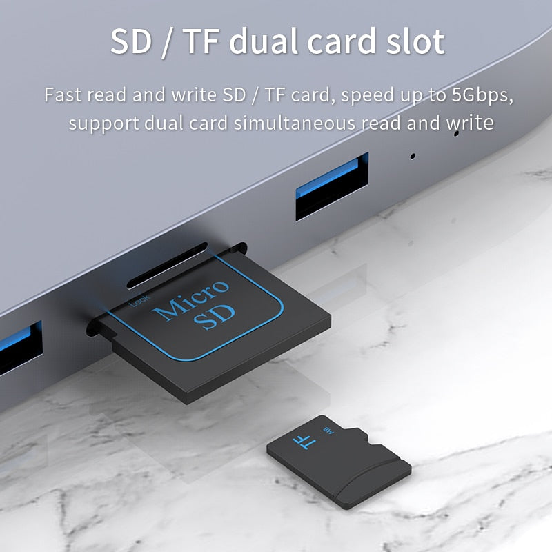 Hagibis USB-C Hub mit Festplattengehäuse, Hochwertiges Typ-C Docking Station, 2,5" SATA, NVMe M.2 SSD Case, 4K DP, USB