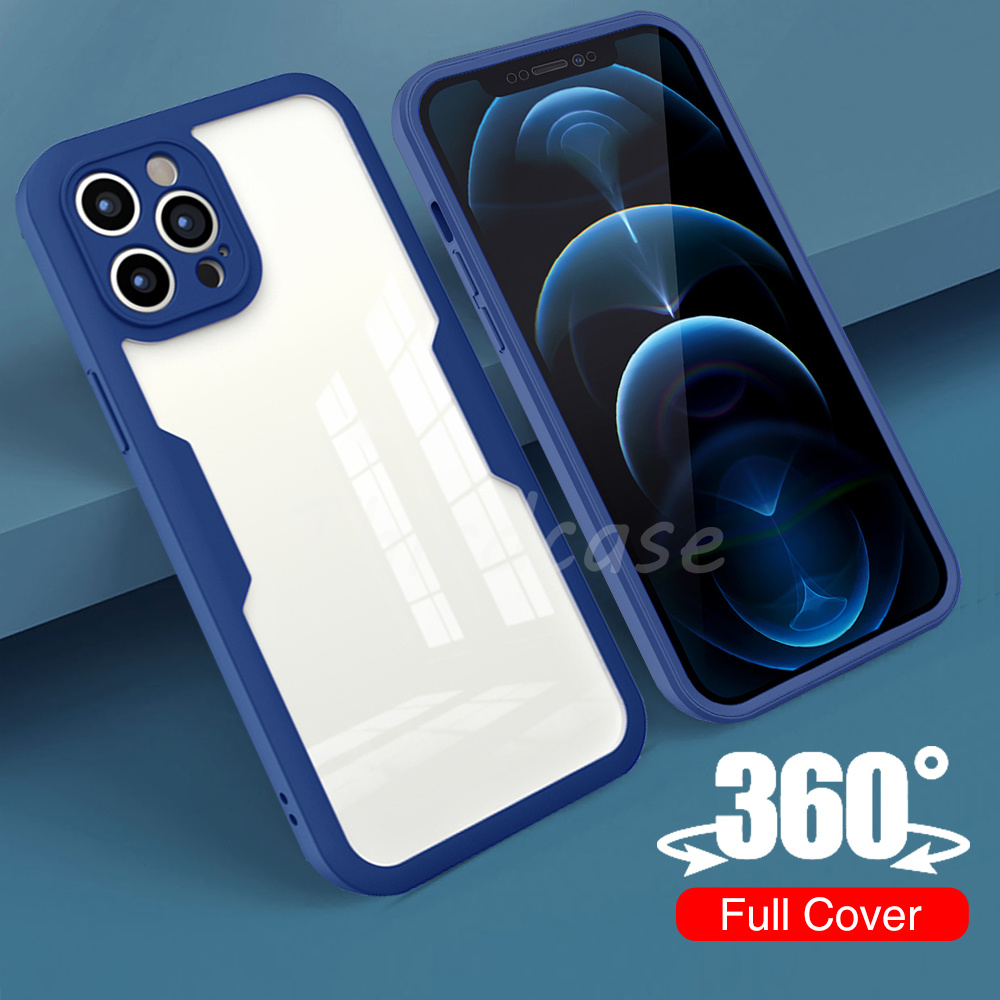 High-Quality Transparent 360-Degree Silicone Protection iPhone Case with MagSafe | 360-Degree Protection and Camera Lens Cover for Apple iPhone 16/15/14/13/12 Pro Max, Plus, Mini Cover | Armor Case and Bumper Cover | Premium Phone Case